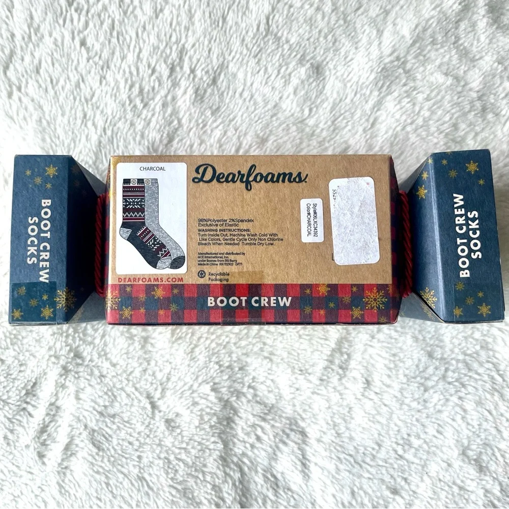 Dearfoams Ladies Boot Crew Socks 2 Pack